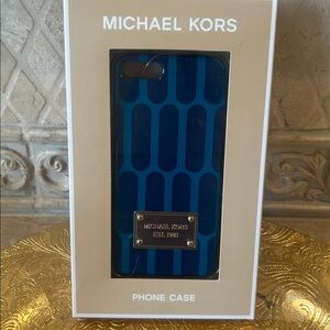 NIB Michael Kors Vintage Teal Blue Plastic iPhone Case